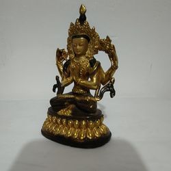 TIBETAN BUDDHIST STATUE 4.2"×2.5" 