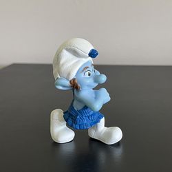 2011 Gutsy Smurf McDonalds Happy Meal Toy Figure Cake Topper 3 Inch