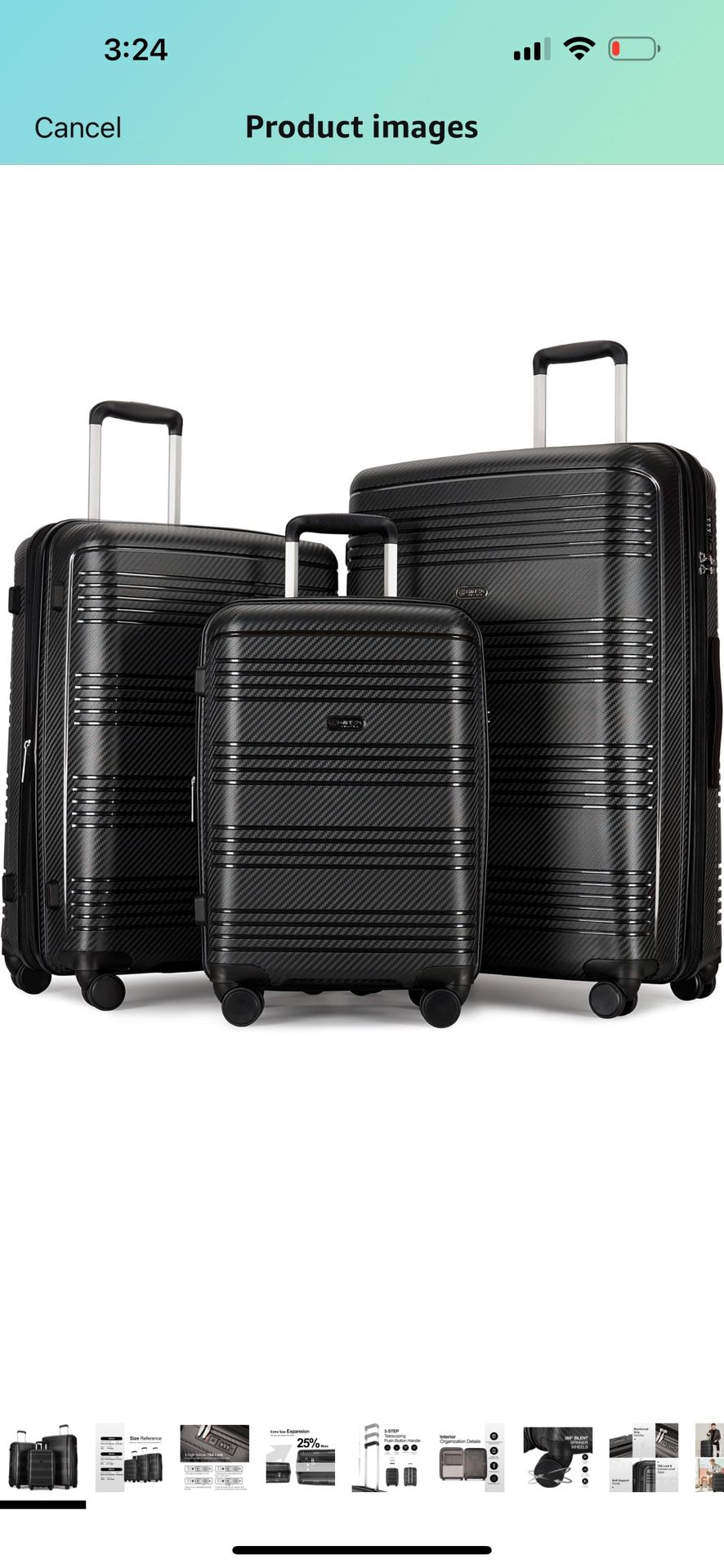 New Ginza Travel 3 Piece Luggage Set