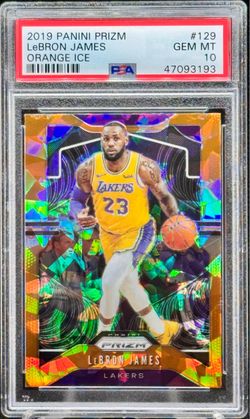 2019 Prizm Orange Ice LeBron James PSA 10 Gem Mint