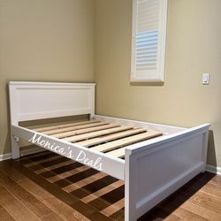 Full Solid Wood Bed Frame $340
