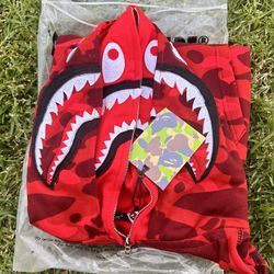 Bape Red Hoodie 