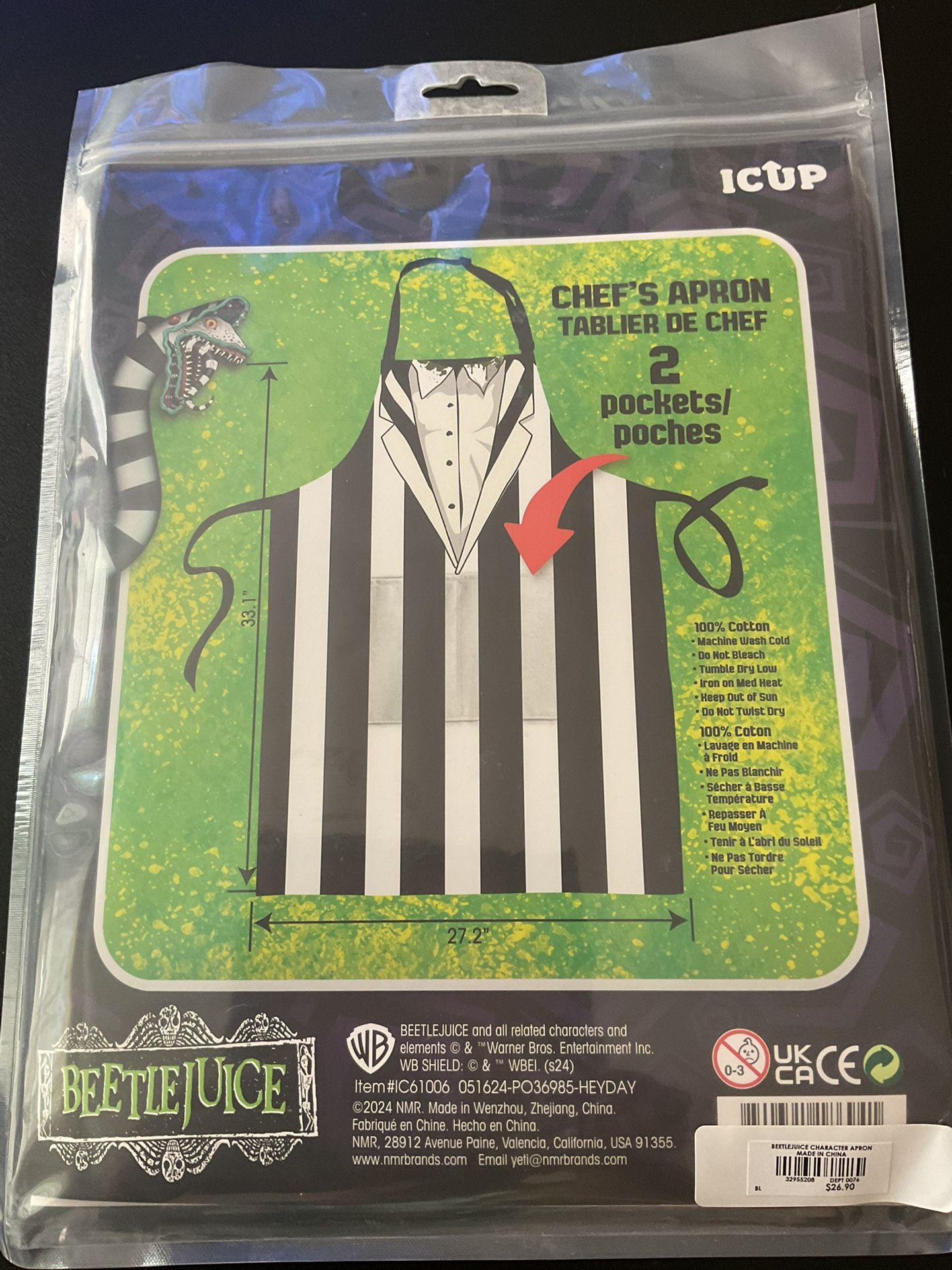Beetlejuice Chefs Apron