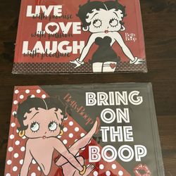 Betty Boop Large Metal Signage 