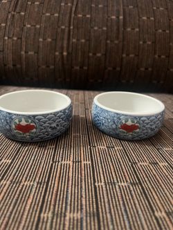 Asian porcelain Finger Bowls by Tachikichi matching set