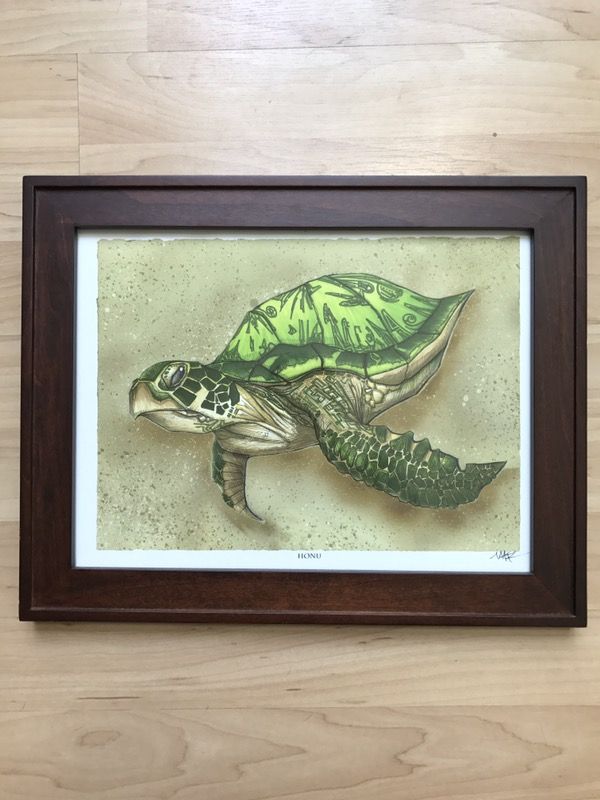 Mike Rohner Art "Honu" with Frame