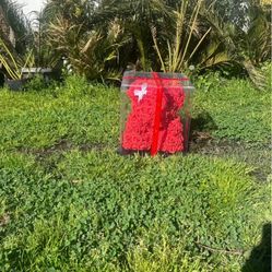 Bear with artificial flowers/oso con flores artificiales 