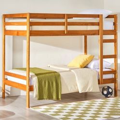 Twin Over Twin Indy Contemporary Solid Wood Bunk Bed(NEW In A Box)