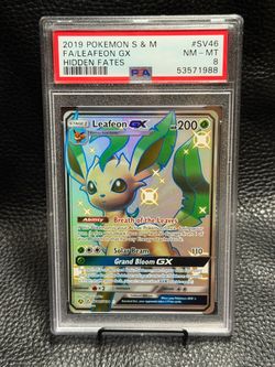 LEAFEON GX FA 2019 HIDDEN FATES PSA8