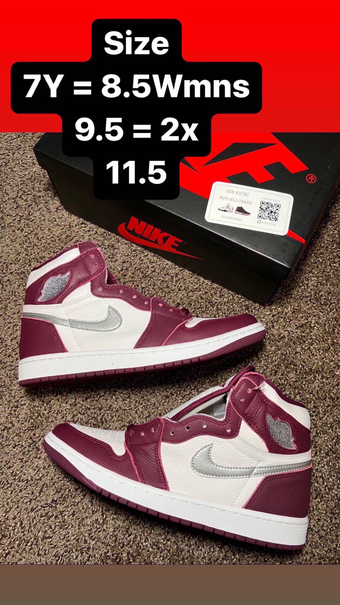 Jordan 1 Bordeau