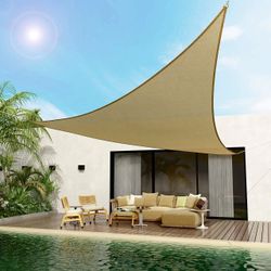 New In Box 16x16x22 Feet Large Triangular Sun Shade