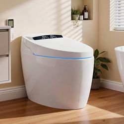 Smart Toilet with Bidet Built-in, Auto Open/Close Lid, 17.2'' ADA Auto Power 1000g MaP Flush,One-Piece Elongated Toilet with Instant Warm Water,Dryer,