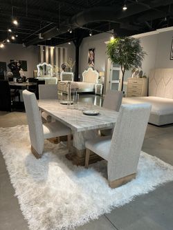 EXQUISITE DESIGN Marble look dining set starts @ $795.00