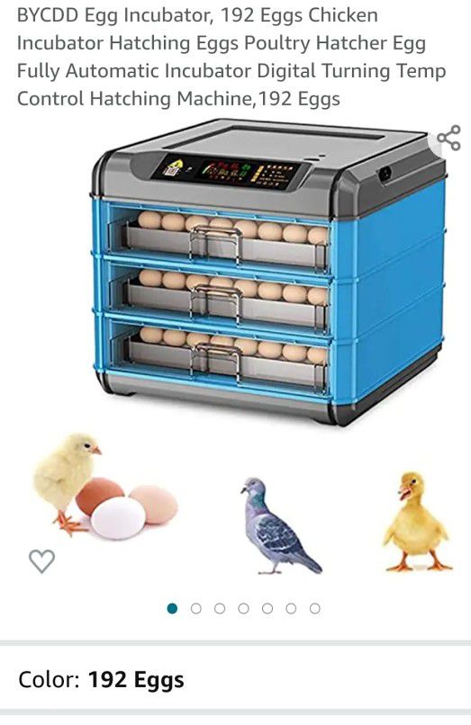 192 Egg 3 Drawer Incubator 