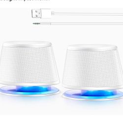 Computer Speakers in white