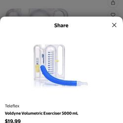 New Volumetric exerciser incentive deep breathing Voldyne 5000