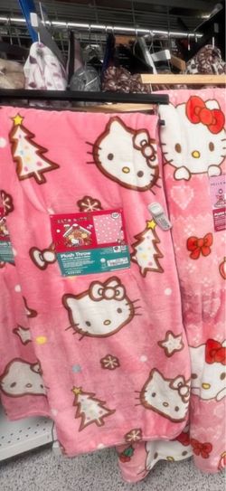 Hello kitty Christmas throw