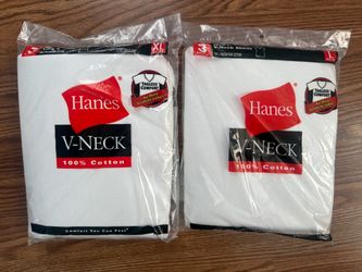 Hanes V-Neck White Shirts 👕