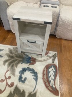 White washed oak cabinet