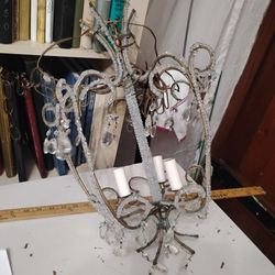 Vintage pendent Crystal chandelere 21" long x 15" wide
