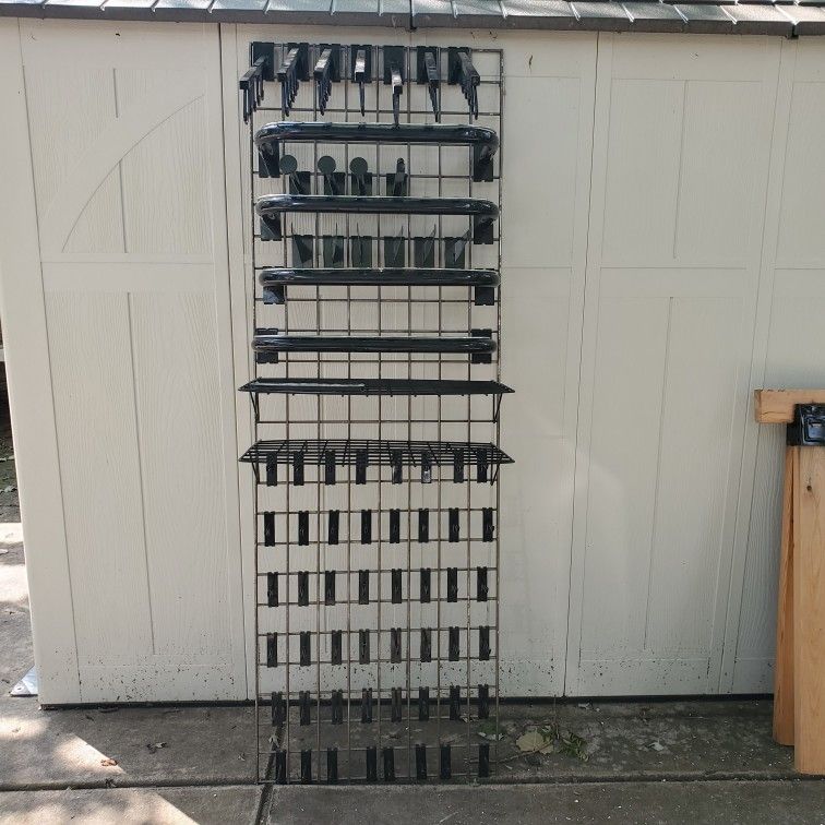 Industrial Grade Black Grid Rack Rrtail Display Accessories