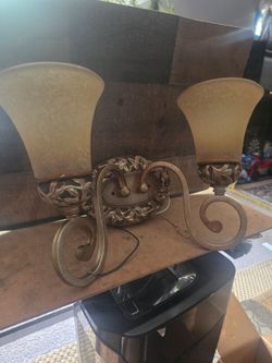 Vintage Ornate Wall Sconce Light Fixtures – Decorative Brass/Tone Metal