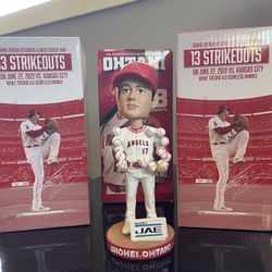 Shohei Shohei Ohtani 13k Commemorative Bobblehead New Box Never Opened 