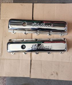 Edelbrock Chrome Valve Covers Pair