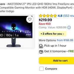 Alienware 27inch Gaming Monitor 