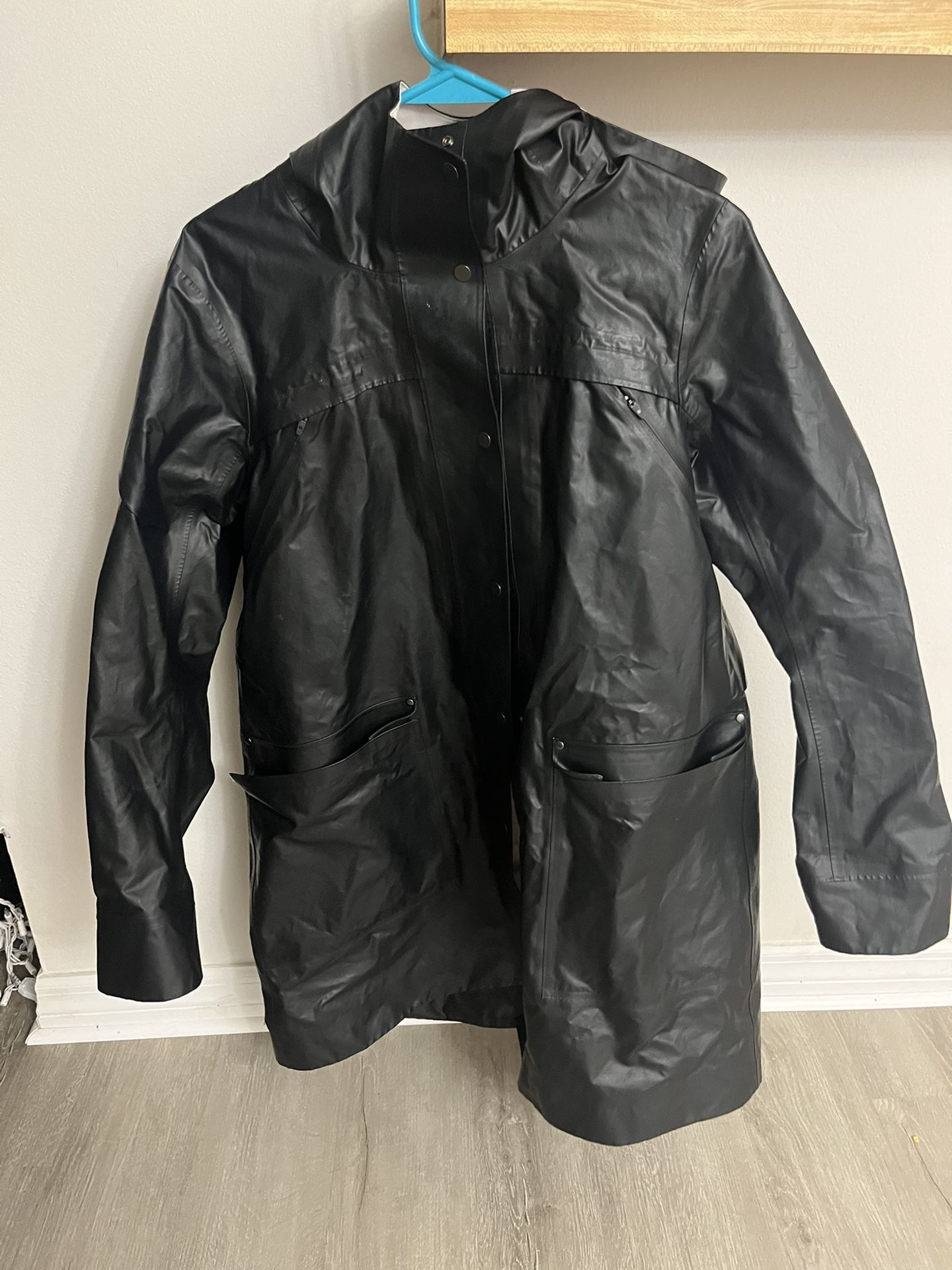 Lululemon Black Hooded Rain Jacket