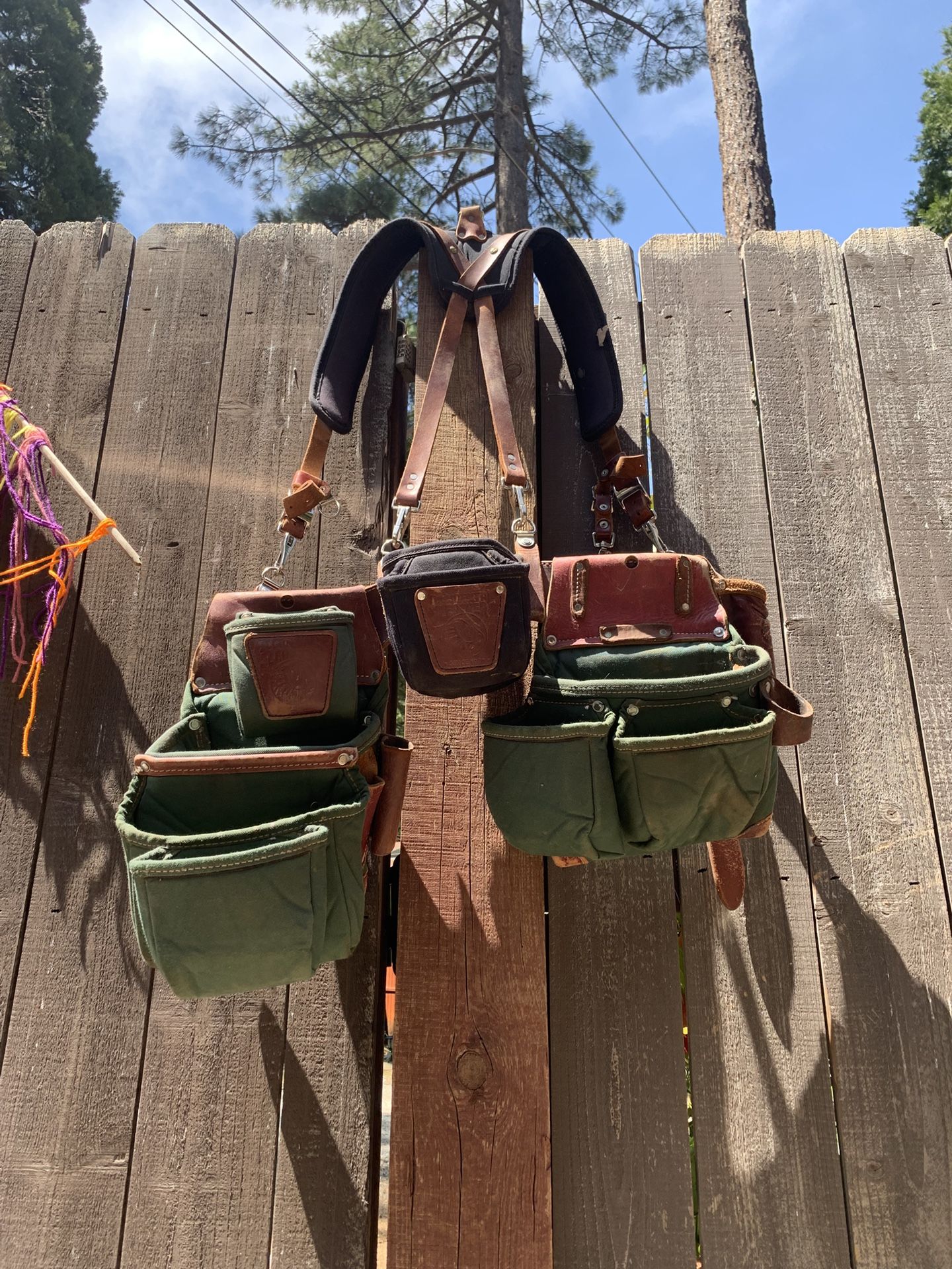 Occidental Bags With Suspenders + Hammer Holster + Small Bag 