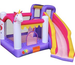 Toddlers Unicorn Bounce house With slide