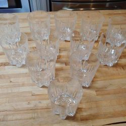 12 Crystal 8 oz Old Fashioned Drinking Glasses