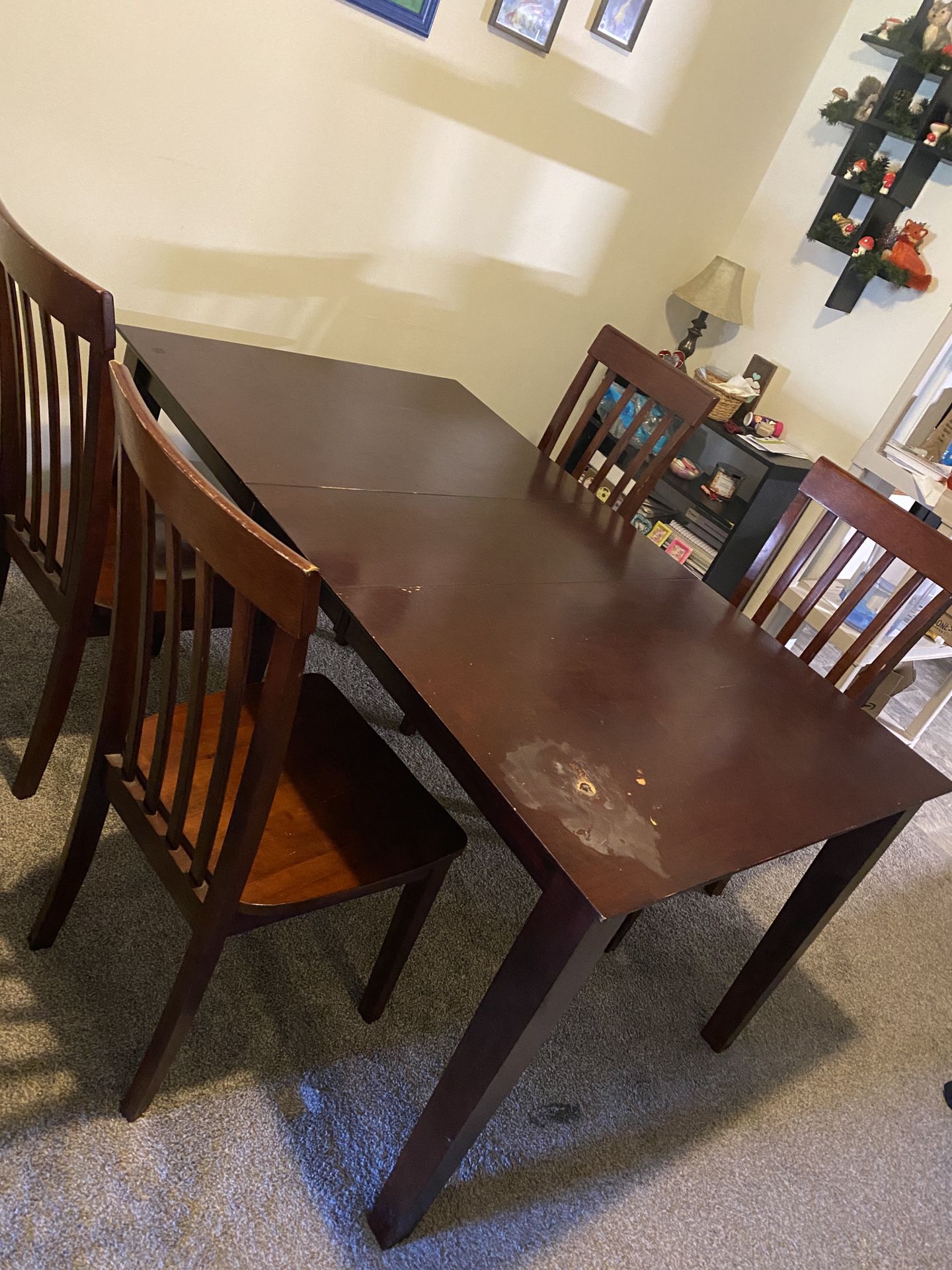 Dark Cherry Table And Chairs