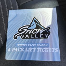 Snow Valley 4-pack Lift Tickets (Winter 25/26)