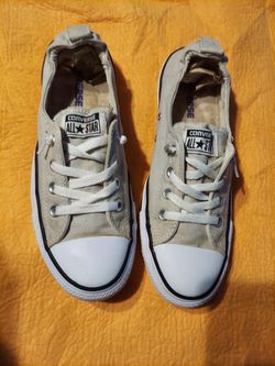 Converse  All Star,  Shoes,   Black Stripe. Size 10,  $8.00  