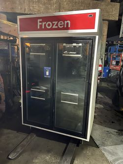 Hussmann Two Door Glass Freezer