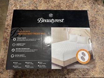 NEW Beautyrest Cotton Rich Heated Mattress Pad Electric Size Queen