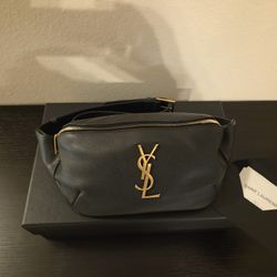 Authentic SAINT Laurent YSL CASSANDRE CLASSIC BELT BAG GRAIN DE POUDRE EMBOSSED