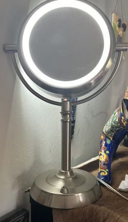 ✨Gorgeous 10 X Lighted Make Up Mirror, Brushed Nickel, Fierce & Fabulous✨