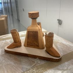 Botella Forrada En Cuero