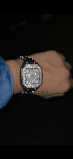 Iced out Moissanite Watch