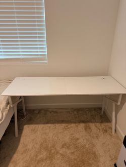 White office desk