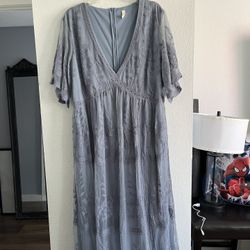 Blue lace Maternity Dress