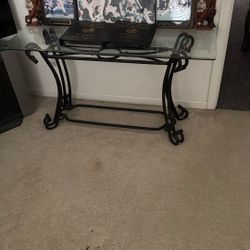 Entrance Way Table With Glass Top 