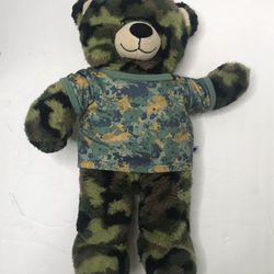 BABW Build a Bear Camouflage Teddy Bear Plush Shirt