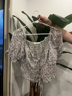 Blue Floral Dainty Top