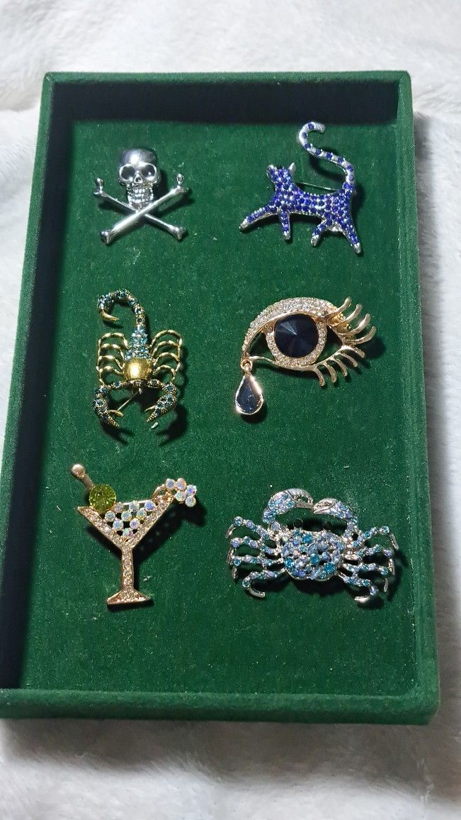 Rhinestone Brooches