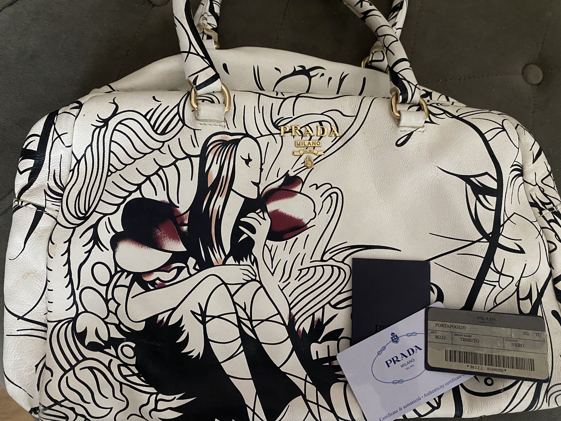 Prada James Jean Spring 2008 Fairy Handbag in White, Women's