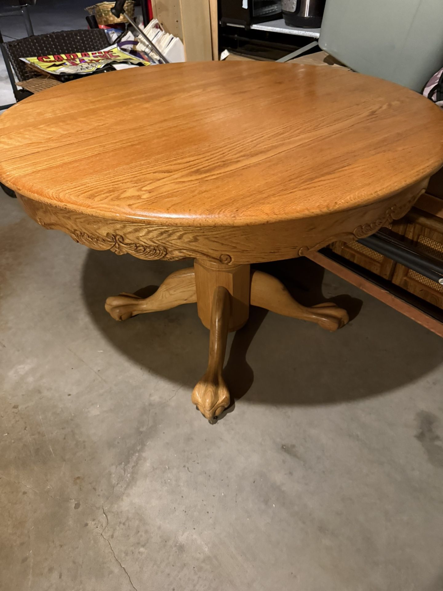 Oak Table And Dining Hutch $250